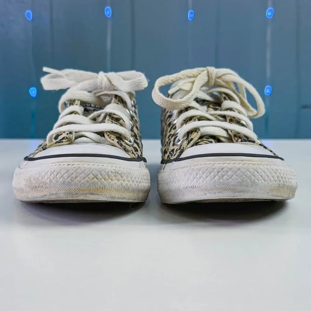 Converse All Star Leopard Print Shoes – Kids Size 12